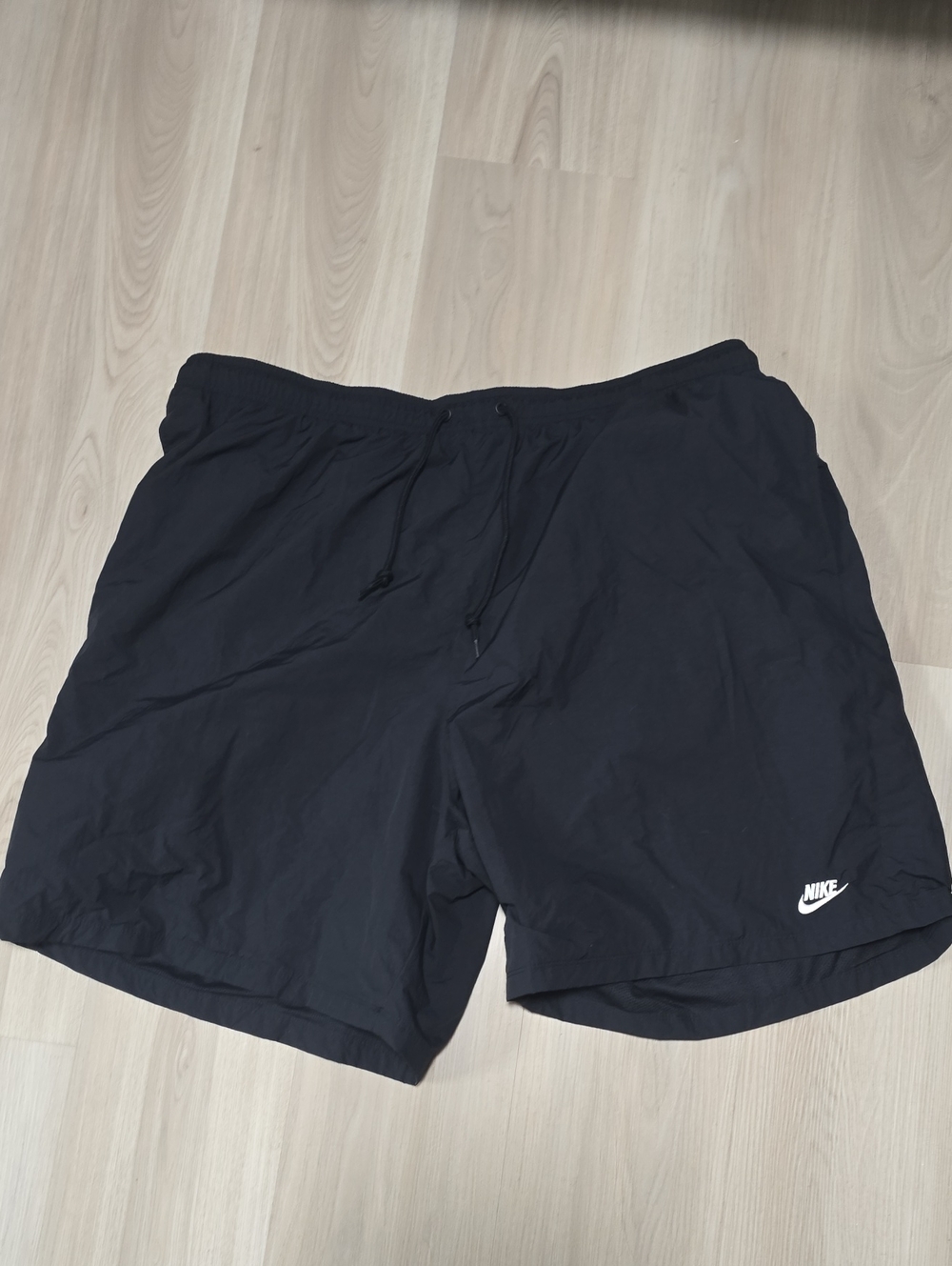 Nike Men’s Black Athletic Shorts with White Logo Size Xxl